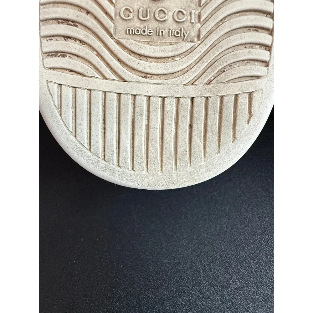 Gucci Ace GG Supreme Tiger Web Stripe Sneakers Black Leather Men US 11 Ebay Cert